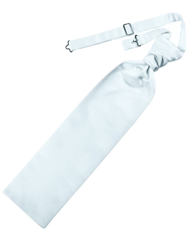 Seaglass blue solid satin sharpei tie