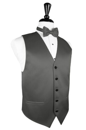 Charcoal Vitro Satin Vest