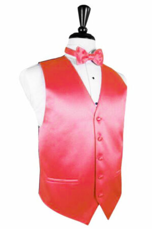 Guava Solid Satin Vest