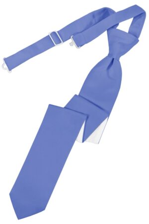 Cornflower Solid Satin Skinny Tie