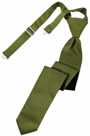 Moss Solid Satin Skinny Tie
