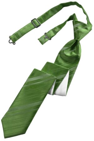 Clover Striped Satin Skinny Tie