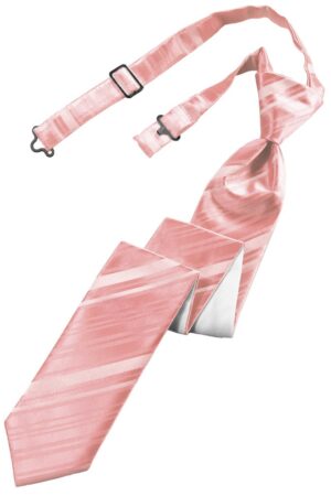 Coral Reef Striped Satin Skinny Tie