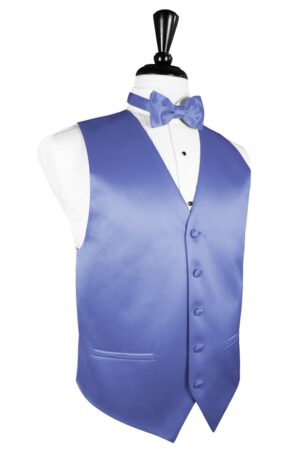 Cornflower Solid Satin Vest