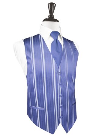 Cornflower Striped Satin Vest