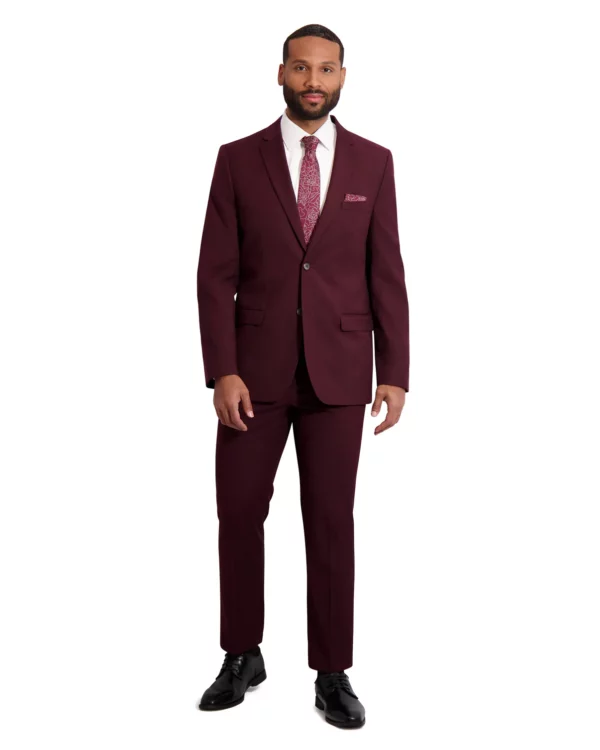 burgundy suit rental